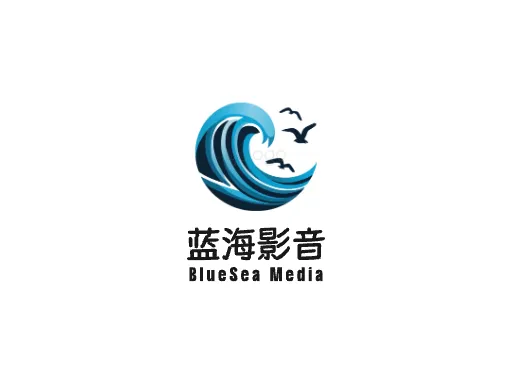 蓝海影音logo头像设计