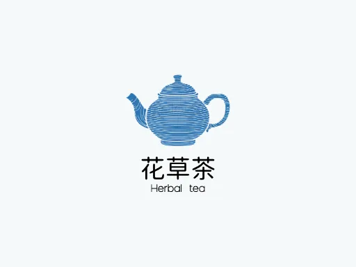 花草茶Logo标志设计