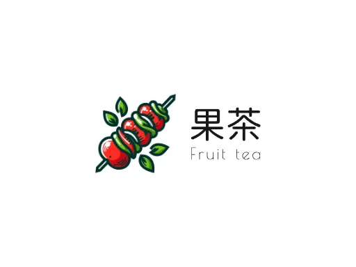 果茶Logo标志设计