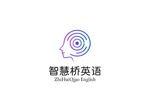 智慧桥英语Logo标志设计