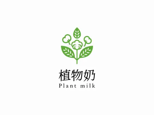 植物奶logo设计
