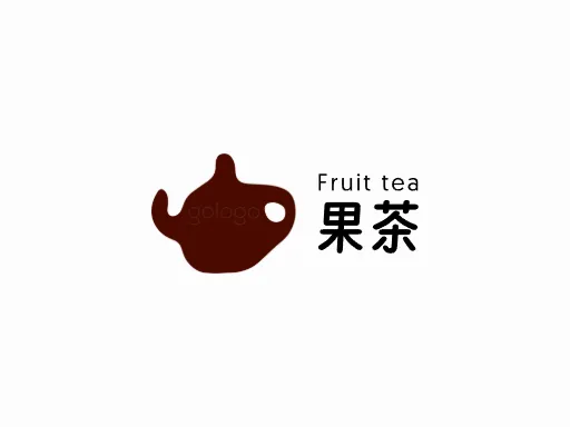 果茶logo头像设计