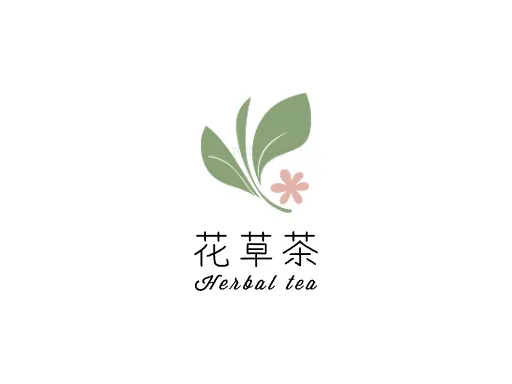 花草茶Logo标志设计