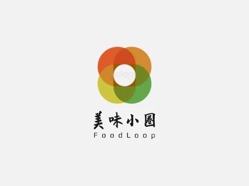 美味小圈店铺logo设计