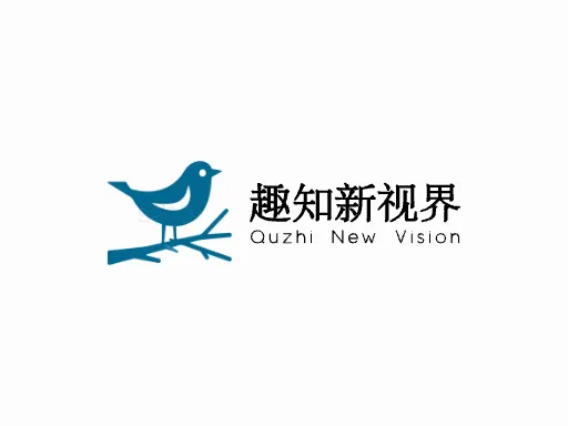 趣知新视界logo头像设计