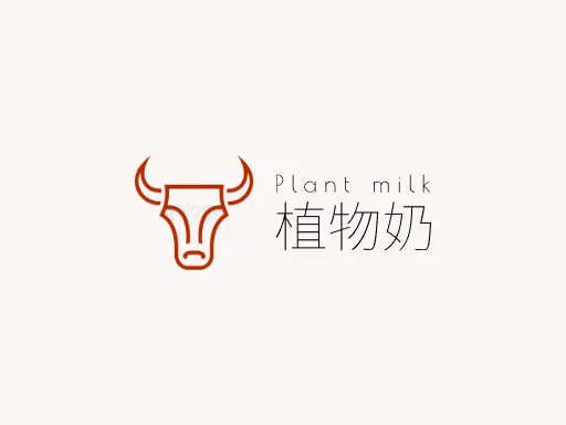 植物奶logo设计