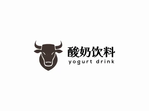 酸奶饮料Logo标志设计