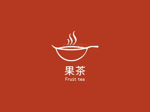 果茶品牌logo设计