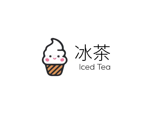 冰茶Logo标志设计