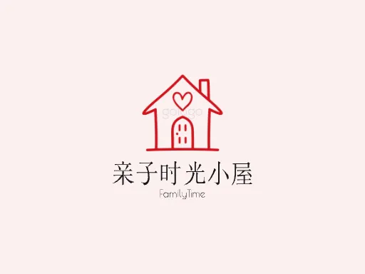 亲子时光小屋Logo标志设计