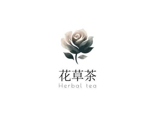 花草茶Logo标志设计