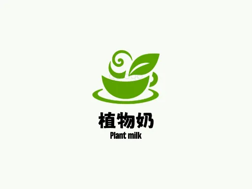 植物奶Logo标志设计