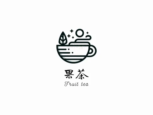 果茶Logo标志设计