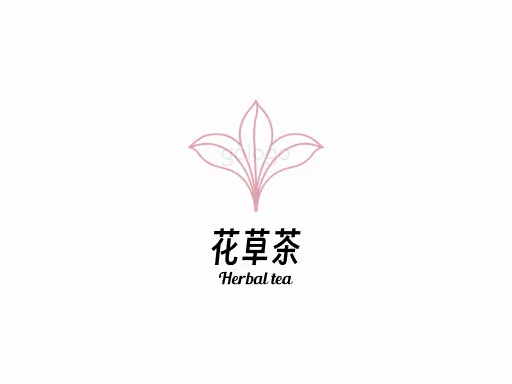 花草茶Logo标志设计