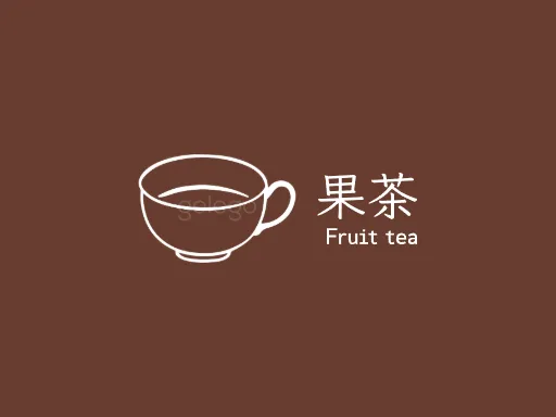 果茶logo头像设计