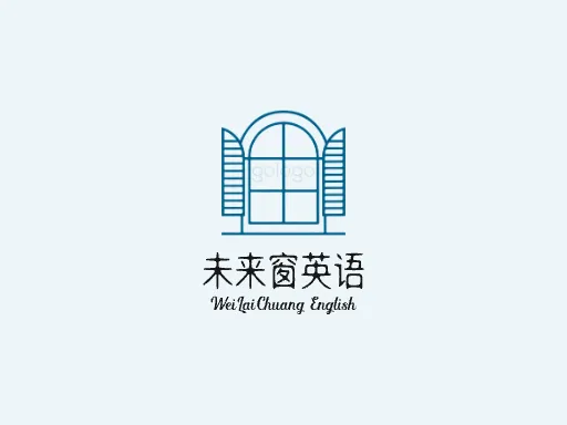 未来窗英语Logo标志设计