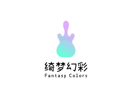 绮梦幻彩Logo标志设计