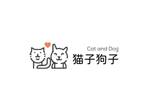 猫子狗子Logo标志设计