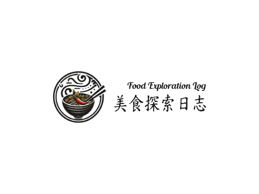 美食探索日志Logo标志设计