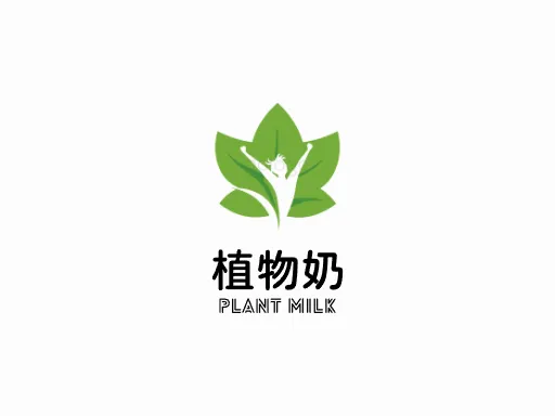 植物奶Logo标志设计