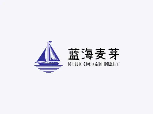 蓝海麦芽Logo标志设计