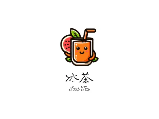 冰茶Logo标志设计