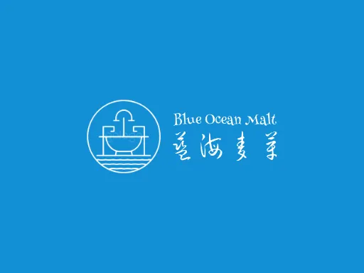 蓝海麦芽logo头像设计