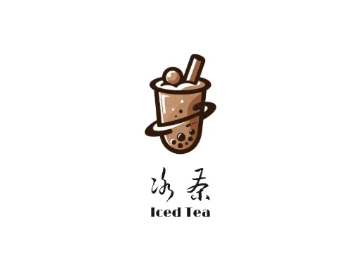 冰茶店铺logo头像设计