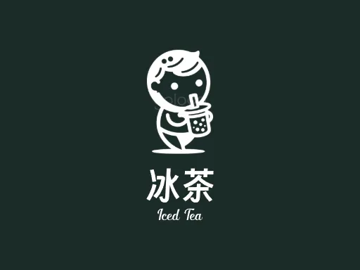 冰茶LOGO图标设计