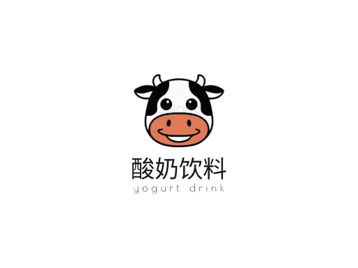 酸奶饮料Logo标志设计