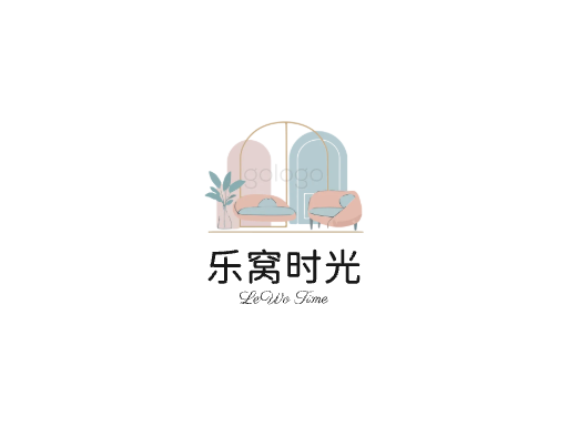 乐窝时光Logo标志设计