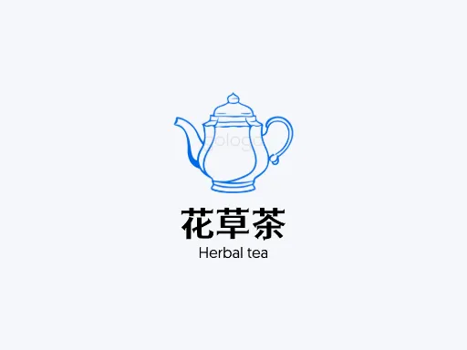 花草茶Logo标志设计