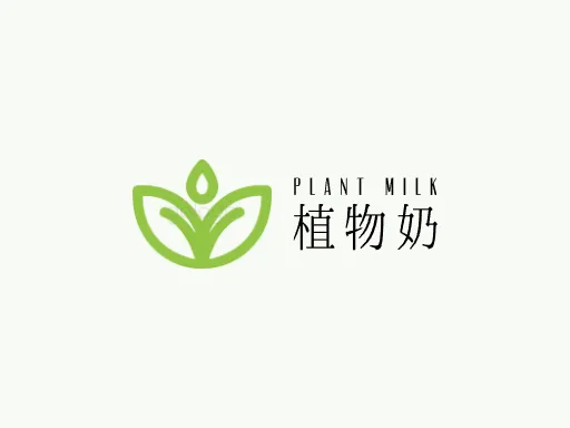 植物奶品牌logo设计