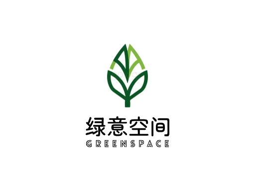 绿意空间店铺logo设计