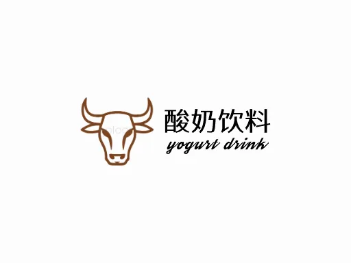 酸奶饮料Logo标志设计