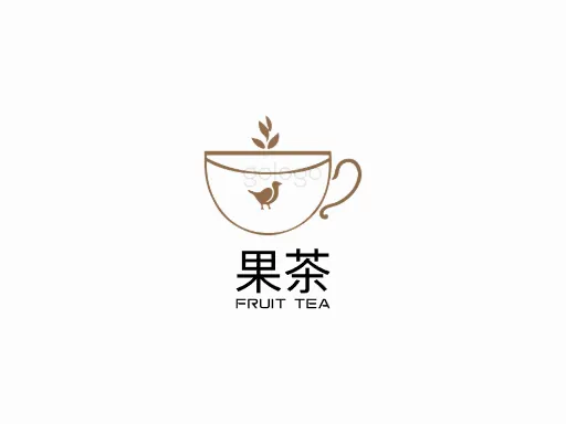果茶Logo标志设计