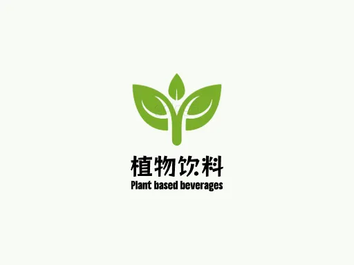 植物饮料logo头像设计