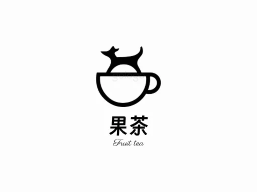 果茶Logo标志设计