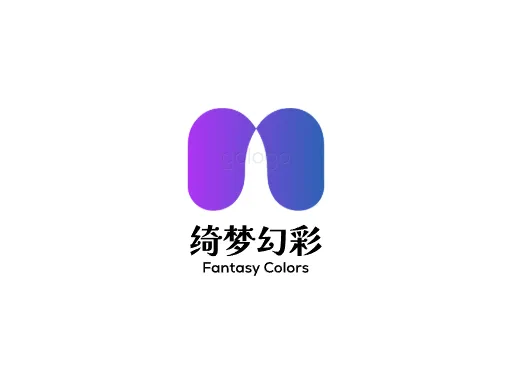 绮梦幻彩LOGO图标设计