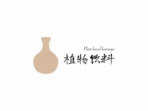 植物饮料logo头像设计