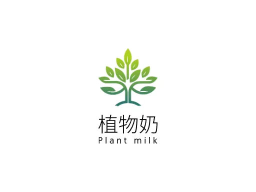 植物奶logo头像设计