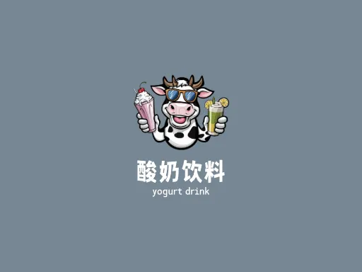 酸奶饮料Logo标志设计